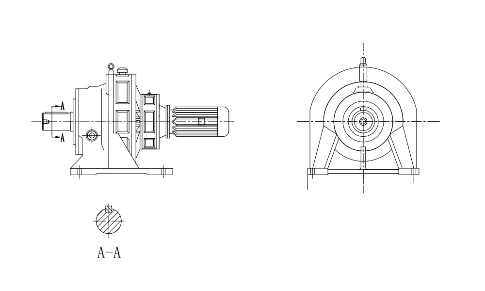 臥式擺線針輪減速機結(jié)構(gòu)